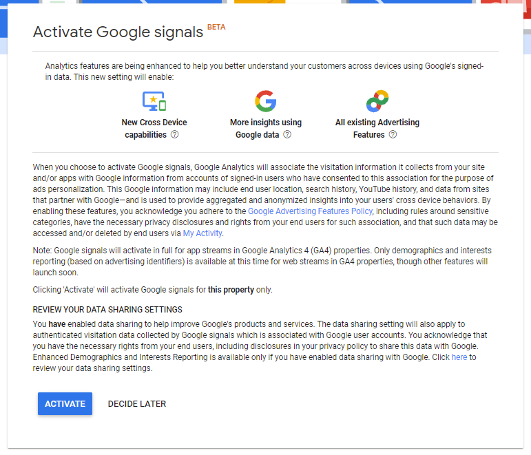 Google Signals GA4 What, Why, and How to use it? Optizent